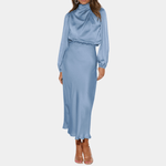 Avondjurk met Hoge Halslijn - Women Summer Dress - Jurkjes.co