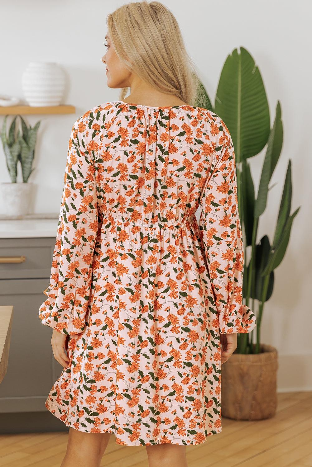Babydoll Jurk met Bloemenpatroon - Mini Dresses - Jurkjes.co