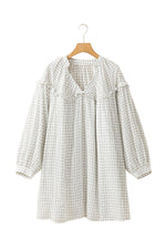 Babydoll Jurk met Geruit Patroon - Mini Dresses - Jurkjes.co