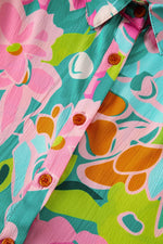 Babydoll Jurk met Kraag en Pofmouwen - Floral Dresses - Jurkjes.co