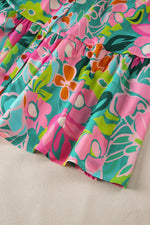 Babydoll Jurk met Kraag en Pofmouwen - Floral Dresses - Jurkjes.co