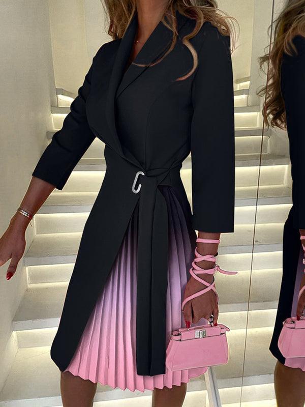 Blazer Jurk met V-hals en Plooirok - Mini Dresses - Jurkjes.co