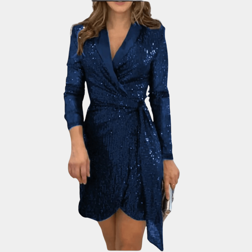Blazerjurk met Glitterdetails en Ceintuur - CB - Dresses - Jurkjes.co