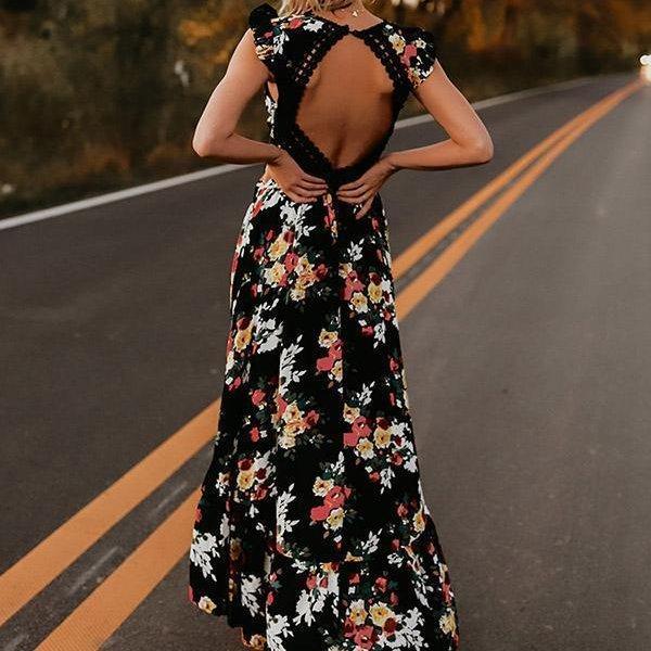 Bloemenjurk met Elegant Silhouet - Women Summer Dress - Jurkjes.co