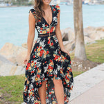Bloemenjurk met Elegant Silhouet - Women Summer Dress - Jurkjes.co