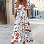 Bloemenjurk met Flatterende Pasvorm - Dresses - Jurkjes.co