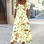 Bloemenjurk met Flatterende Pasvorm - Dresses - Jurkjes.co