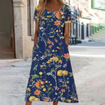 Bloemenjurk met Flatterende Pasvorm - Dresses - Jurkjes.co