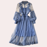 Bloemenjurk met Kant en Lantaarnmouwen - CB - Dresses - Jurkjes.co