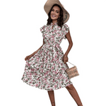 Bloemenjurk met Rozenpatroon - Women Summer Dress - Jurkjes.co