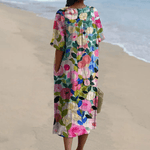 Bloemenjurk met Zwierige Pasvorm - CB - Dresses - Jurkjes.co