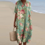 Bloemenjurk met Zwierige Pasvorm - CB - Dresses - Jurkjes.co