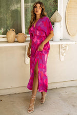 Bloemenprint Maxi Jurk met V-Hals - Maxi Dresses - Jurkjes.co