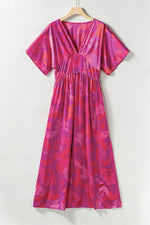 Bloemenprint Maxi Jurk met V-Hals - Maxi Dresses - Jurkjes.co