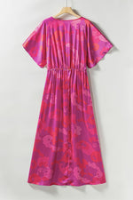 Bloemenprint Maxi Jurk met V-Hals - Maxi Dresses - Jurkjes.co
