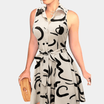 Blousejurk met Abstracte Print - Dresses - Jurkjes.co