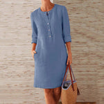 Blousejurk met Effen Patroon - Dresses - Jurkjes.co