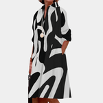 Blousejurk met Geometrisch Patroon - Women Summer Dress - Jurkjes.co