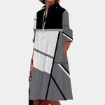 Blousejurk met Geometrisch Patroon - Women Summer Dress - Jurkjes.co