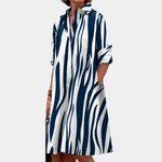 Blousejurk met Geometrisch Patroon - Women Summer Dress - Jurkjes.co