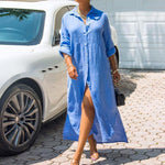 Blousejurk met Knoopsluiting - Women Summer Dress - Jurkjes.co