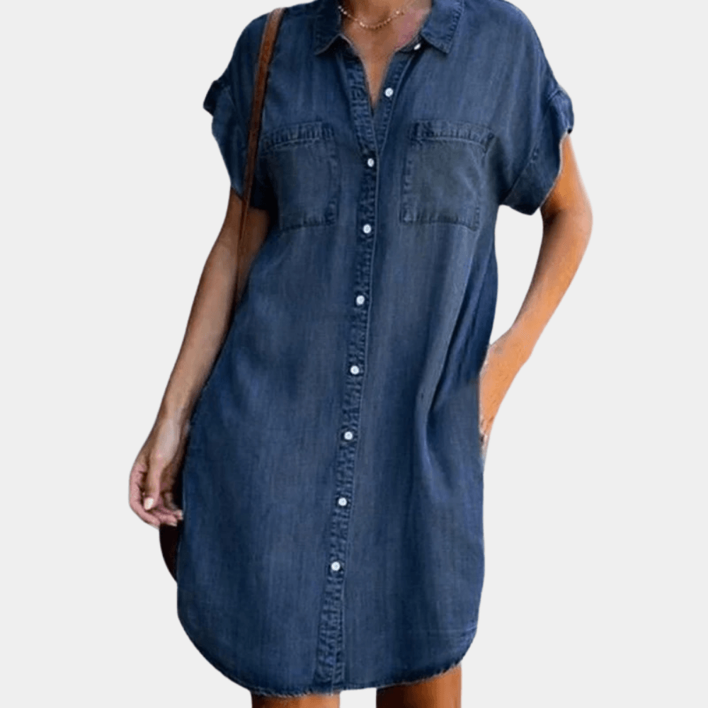 Blousejurk met Knoopsluiting - Women Summer Dress - Jurkjes.co