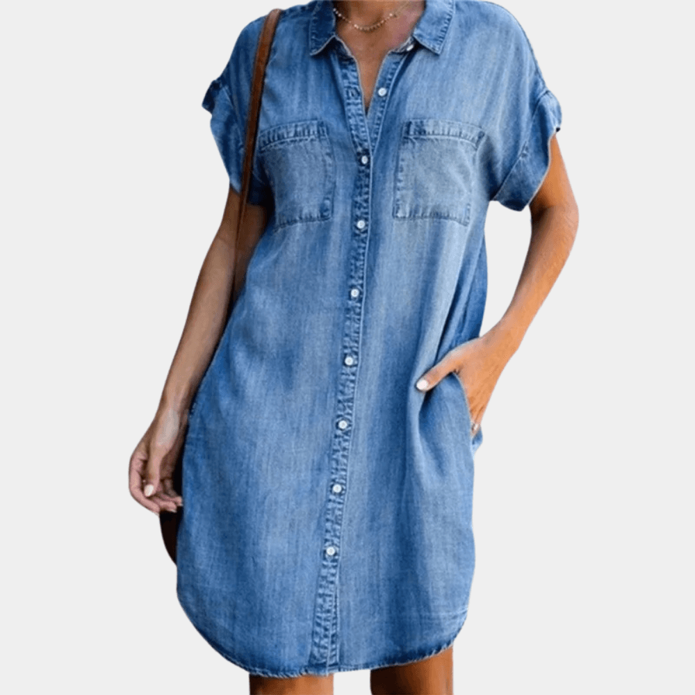 Blousejurk met Knoopsluiting - Women Summer Dress - Jurkjes.co