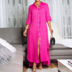 Blousejurk met Knoopsluiting - Women Summer Dress - Jurkjes.co