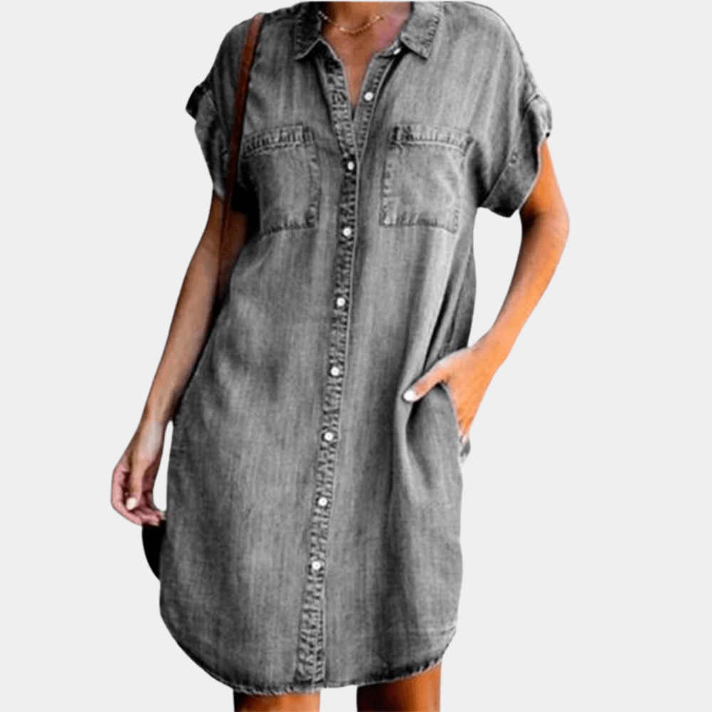 Blousejurk met Knoopsluiting - Women Summer Dress - Jurkjes.co