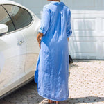 Blousejurk met Knoopsluiting - Women Summer Dress - Jurkjes.co