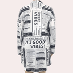 Blousejurk met Krantenprint - Dresses - Jurkjes.co