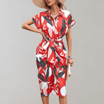 Blousejurk met Tropische Print - Dresses - Jurkjes.co