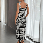 Bodycon Jurk met Geometrisch Ontwerp - CB - Dresses - Jurkjes.co