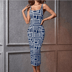 Bodycon Jurk met Geometrisch Ontwerp - CB - Dresses - Jurkjes.co