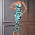 Bodycon Jurk met Geometrisch Ontwerp - CB - Dresses - Jurkjes.co