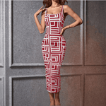 Bodycon Jurk met Geometrisch Ontwerp - CB - Dresses - Jurkjes.co
