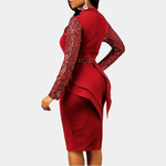 Bodycon Jurk met Pailletten en Ruches - CB - Dresses - Jurkjes.co