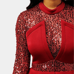 Bodycon Jurk met Pailletten en Ruches - CB - Dresses - Jurkjes.co