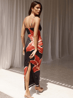 Bodycon Jurk met Spaghetti Bandjes en Bloemenprint - Maxi Dresses - Jurkjes.co