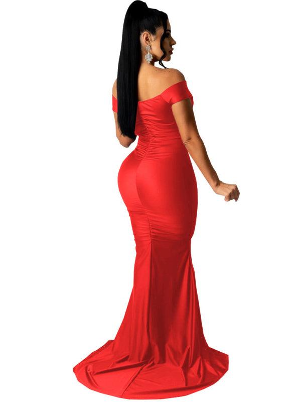 Bodycon Jurk met V-hals en Split - Maxi Dresses - Jurkjes.co