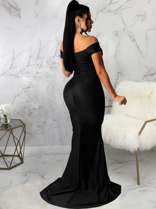 Bodycon Jurk met V-hals en Split - Maxi Dresses - Jurkjes.co