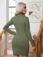 Bodycon Mini Jurk met V-hals - Mini Dresses - Jurkjes.co