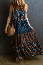 Boho Bloemenprint Mouwloze Maxi Jurk - Maxi Dresses - Jurkjes.co
