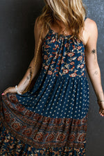 Boho Bloemenprint Mouwloze Maxi Jurk - Maxi Dresses - Jurkjes.co