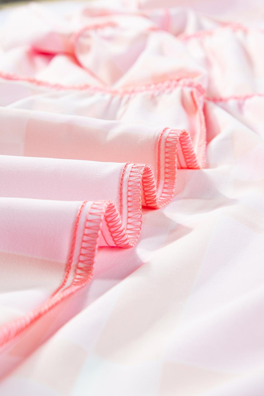 Boho Gingham Maxi Jurk met Strikbandjes - Maxi Dresses - Jurkjes.co