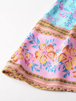Boho Jurk met V-hals en Bloemenprint - Maxi Dresses - Jurkjes.co