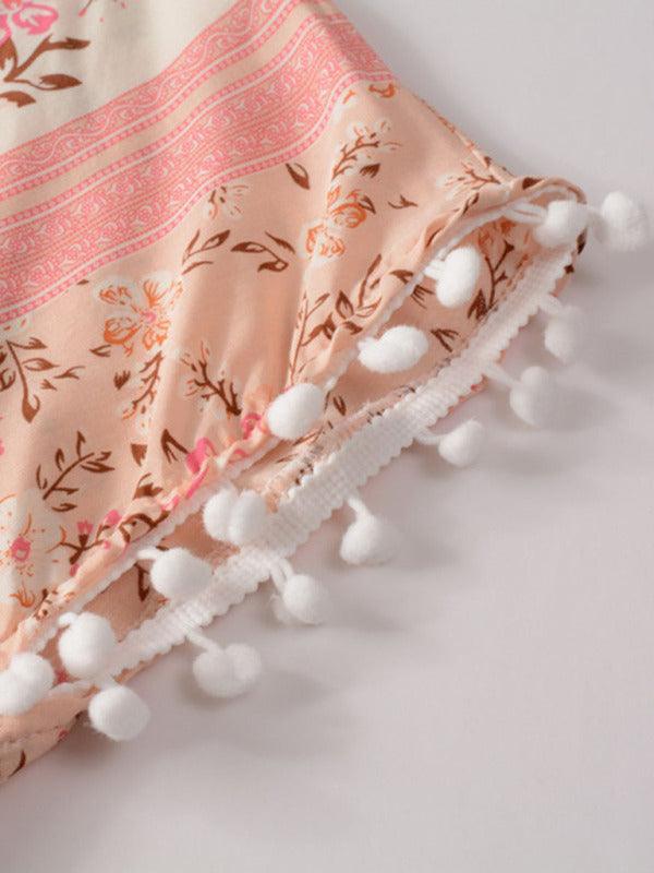 Boho Jurk met V-hals en Bloemenprint - Maxi Dresses - Jurkjes.co