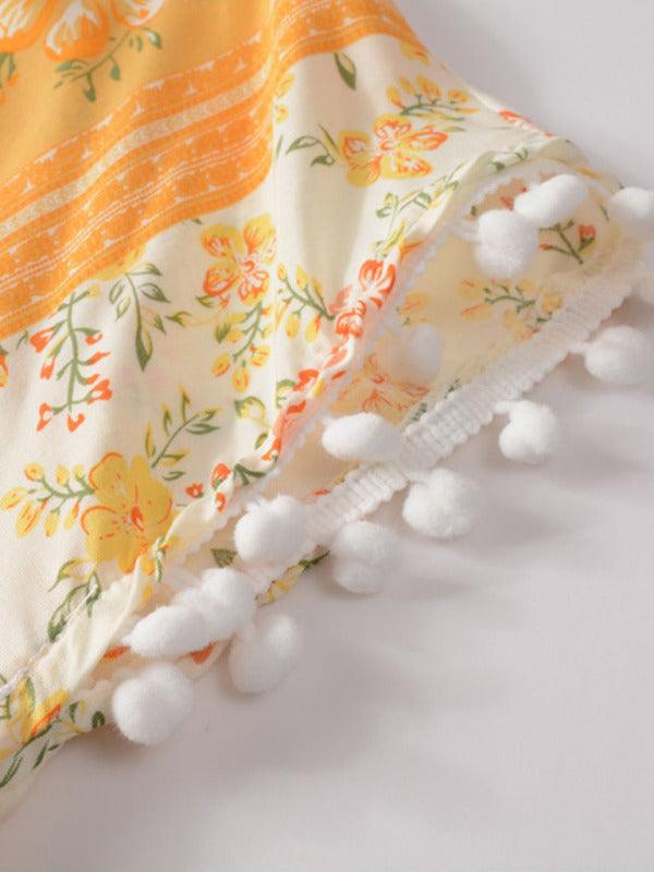 Boho Jurk met V-hals en Bloemenprint - Maxi Dresses - Jurkjes.co