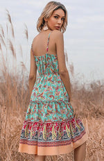 Boho Jurk met V-hals en Paisley Print - Mini Dresses - Jurkjes.co