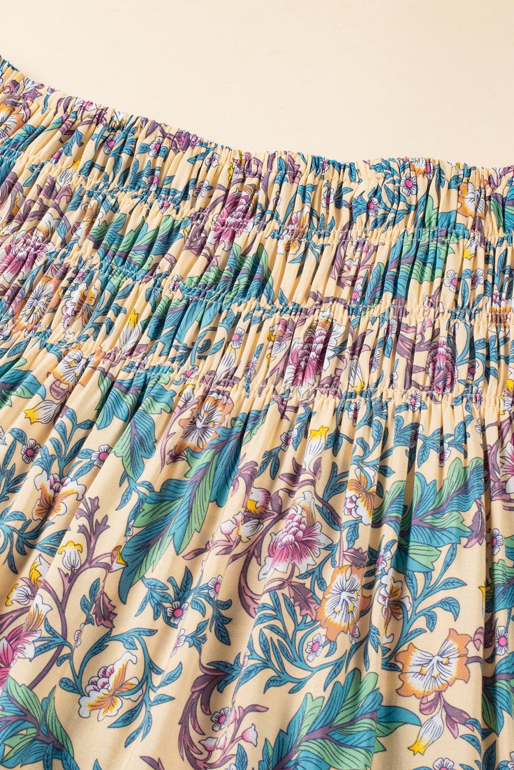 Boho Lange Rok met Bloemen en Paisley Print - Skirts & Petticoat - Jurkjes.co